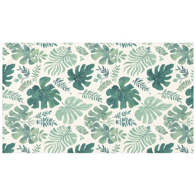 Monstera Mood - Tropical Leaf Pattern Tableclout Tischdecke (Vorderseite (Horizontal))