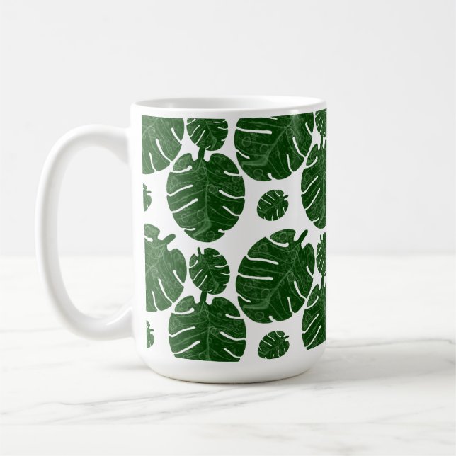 Monstera-Muster Kaffeetasse (Links)