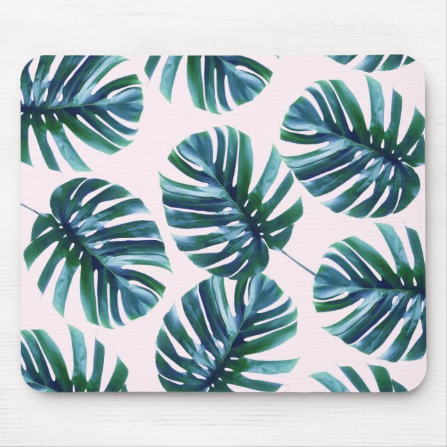 Monstera Muster Mousepad (Vorne)