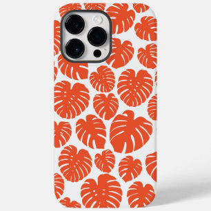 Monstera - Orange und Weiß Case-Mate iPhone 14 Pro Max Hülle