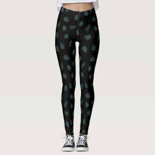 Monstera Palm Blätter Tropisches Muster Leggings