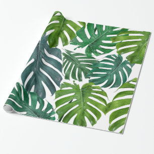 Monstera Palm Tropical Blätter Geschenkpapier