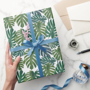 Monstera Palm Tropical Blätter Wrapping Paper Geschenkpapier