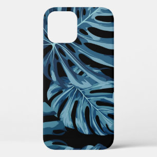Monstera Pflanze: blaues Blätter Muster. Case-Mate iPhone Hülle
