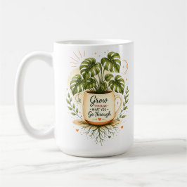 Monstera-Pflanze in Kaffeetasse | Botanische Tasse
