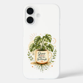 Monstera-Pflanze in Kaffeetasse | Cozy Botanical  iPhone 16 Hülle
