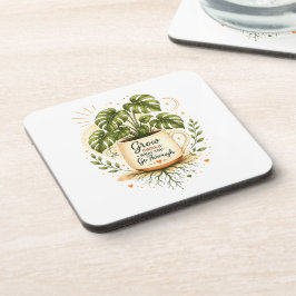 Monstera-Pflanze in Kaffeetasse | Cozy Botanical  Getränkeuntersetzer