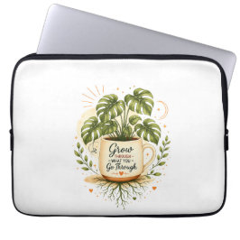 Monstera-Pflanze in Kaffeetasse | Cozy Botanical  Laptopschutzhülle