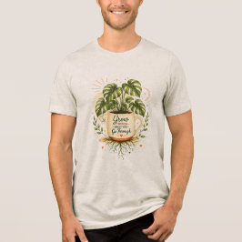Monstera-Pflanze in Kaffeetasse | Gemütliche Botan Tri-Blend Shirt