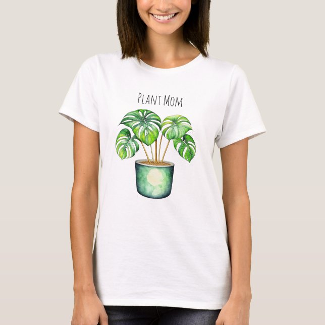 Monstera Pflanze | Mama der Pflanze T-Shirt (Vorderseite)