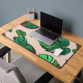 Monstera Pflanze Pot Pattern Art Schreibtischunterlage