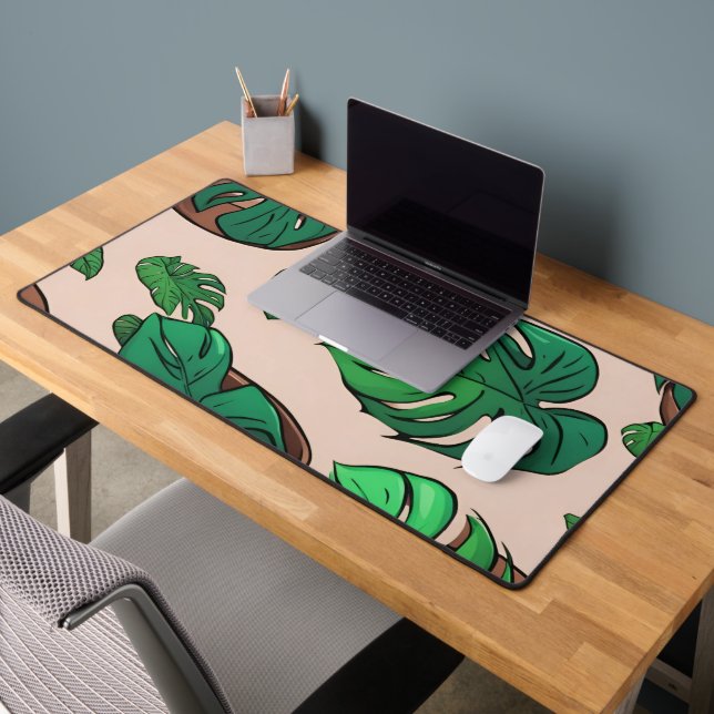 Monstera Pflanze Pot Pattern Art Schreibtischunterlage (Büro 2)