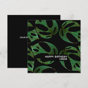 Monstera-Pflanzenmuster-Illustration Blatt Geburts Karte