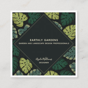 Monstera Quadratische Visitenkarte