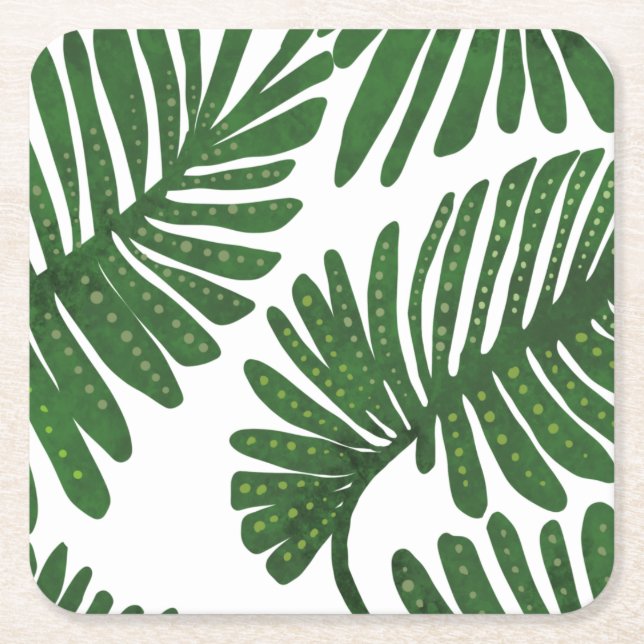Monstera Rechteckiger Pappuntersetzer (Vorderseite)