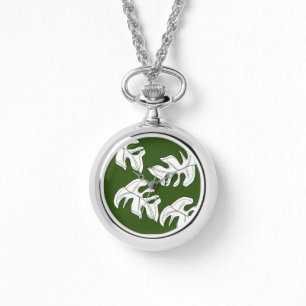Monstera Schwarz Weiß Botanische Hochzeit Armbanduhr