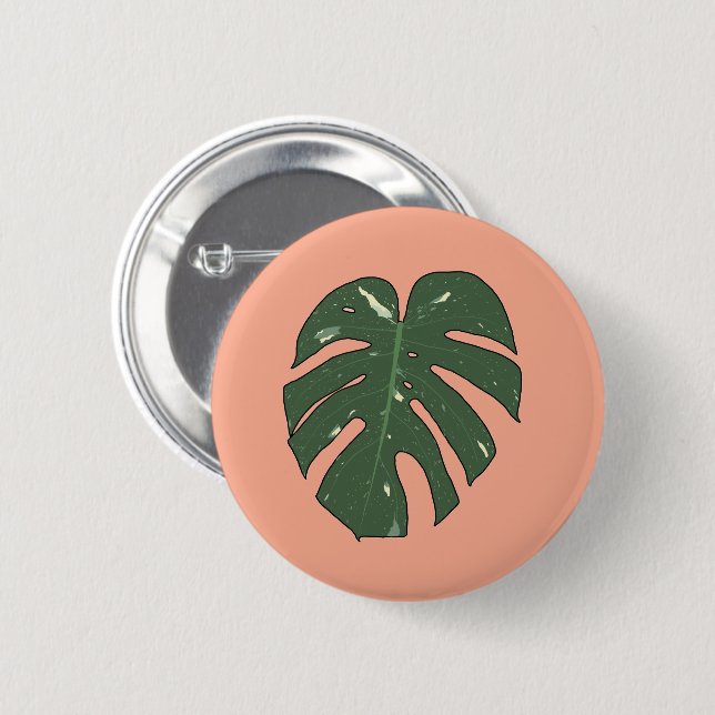 Monstera Thai Constellation Button (Vorne & Hinten)