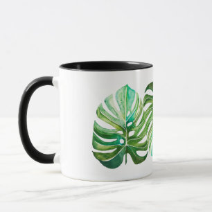 Monstera TrioWatercolor verlässt Schale Tasse