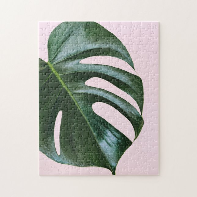 Monstera Tropical Leaf Puzzle (Vertikal)