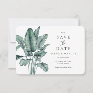 Monstera Tropical Save The Date
