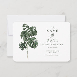 Monstera Tropical Save The Date