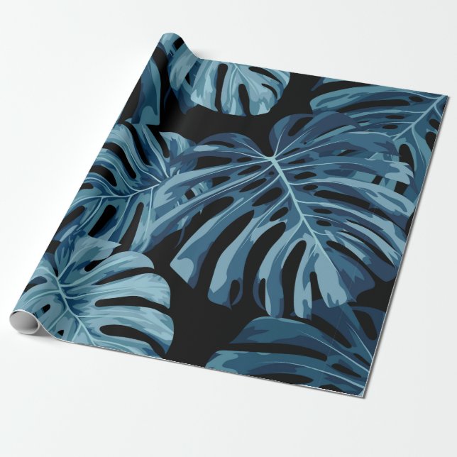 Monstera tropische Pflanze / Hauspflanzendesign Geschenkpapier (Ungerollt)