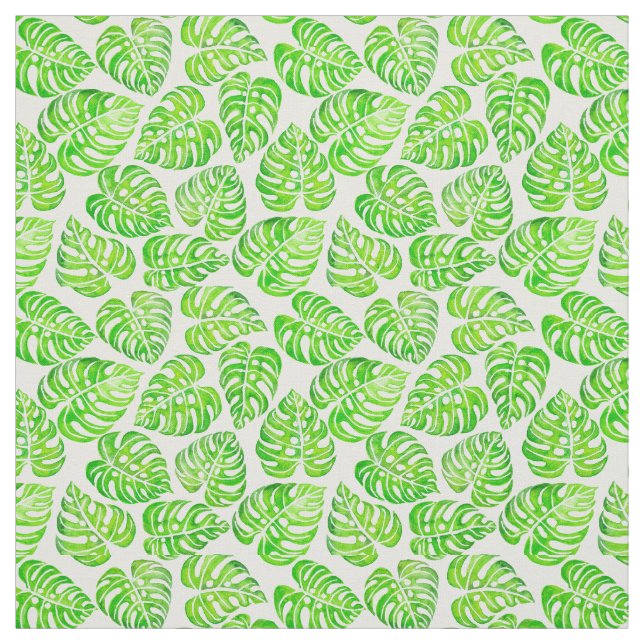 Monstera verlasse Aquarell Stoff (Muster)