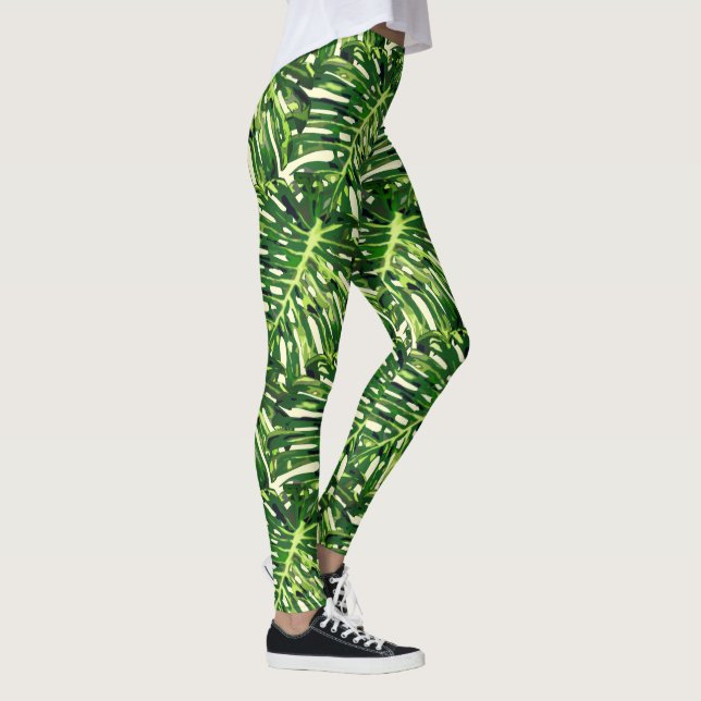 Monstera Verlasse Leggings Green (Rechts)