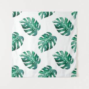 Monstera verlasse. Muster tropischer Illustratione Wandteppich