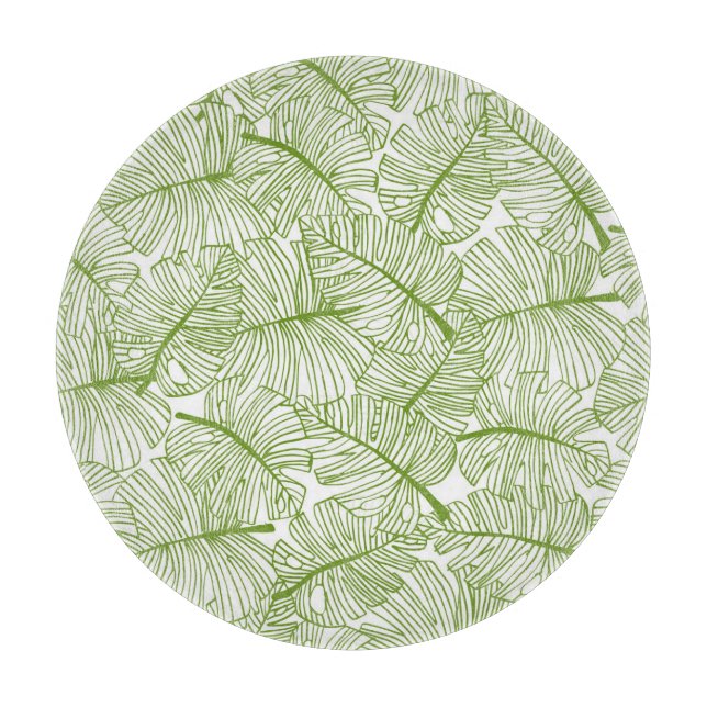 Monstera verlasse, nahtlos Blumendesign. Schneidebrett (Vorderseite)