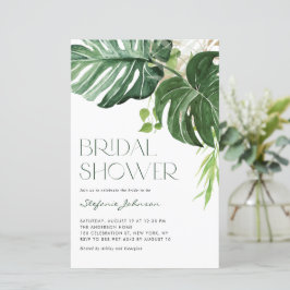 Monstera Verlasse Sommer Bridal Dusche Einladung