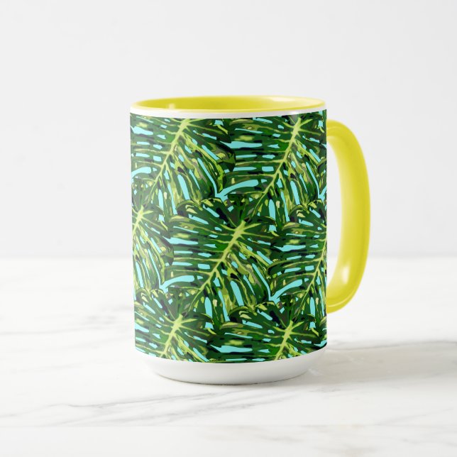 Monstera Verlasse Tasse - Grünflächen (VorderseiteRechts)