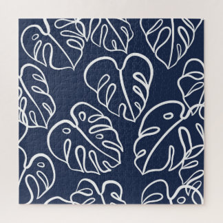 Monstera Verlasse: Vintage Handzeichnung. Puzzle