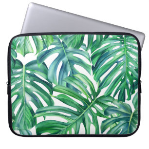 Monstera Verlasse: Watercolor Jungle Pattern. Laptopschutzhülle