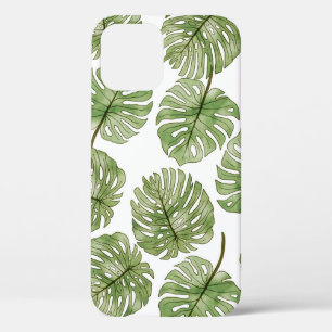 Monstera Watercolor Grüne tropische Blätter Nahtlo Case-Mate iPhone Hülle