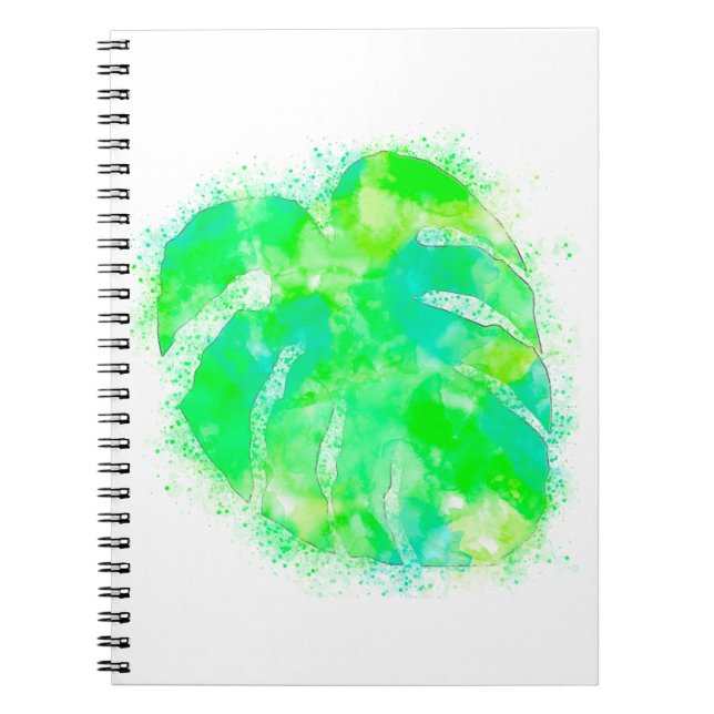 Monstera Watercolor Notizblock (Vorderseite)