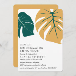 Monstera Yellow | Bridesmaids Luncheon Wedding Einladung