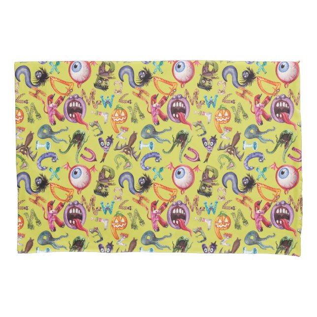 Monsteralphabet Kindermuster Pillowcase Kissenbezug (Vorderseite)