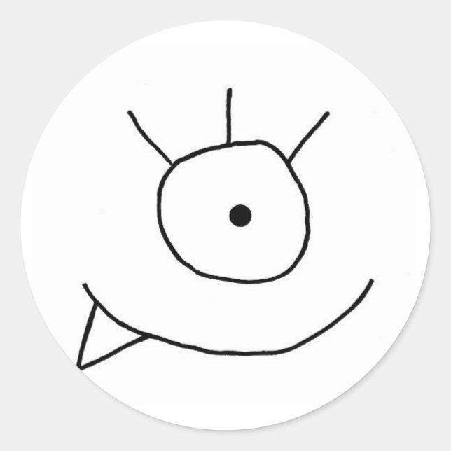 Monsteraufkleber Runder Aufkleber (Vorderseite)