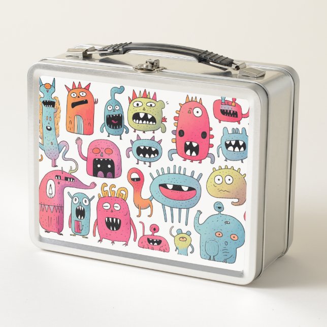 Monsterfiguren Metall Brotdose (Vorderseite)