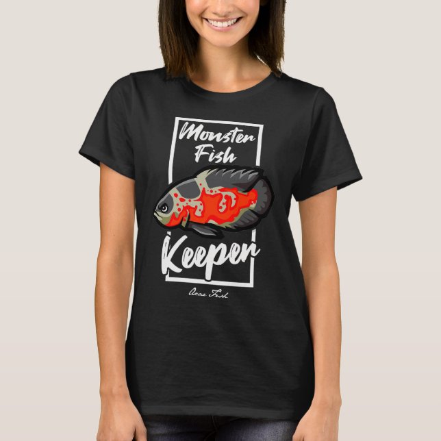 Monsterfischhalter Oscar-Fisch T-Shirt (Vorderseite)