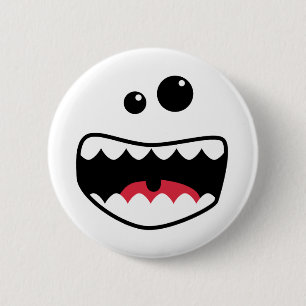 Monstergesicht Button