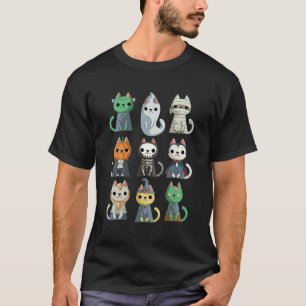 Monsterkatzen Halloween-Horror Jungen Mädchen Kind T-Shirt