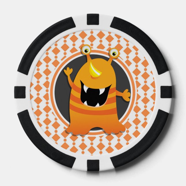 Monsterorange Pokerchips (Vorderseite)