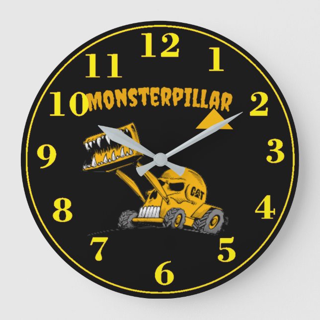 Monsterpillar Große Wanduhr (Vorderseite)