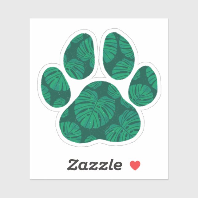 Monsterra Paw Aufkleber (Blatt)