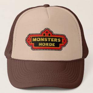 Monsters Horde Retro Pizza Place Trucker Hat Truckerkappe