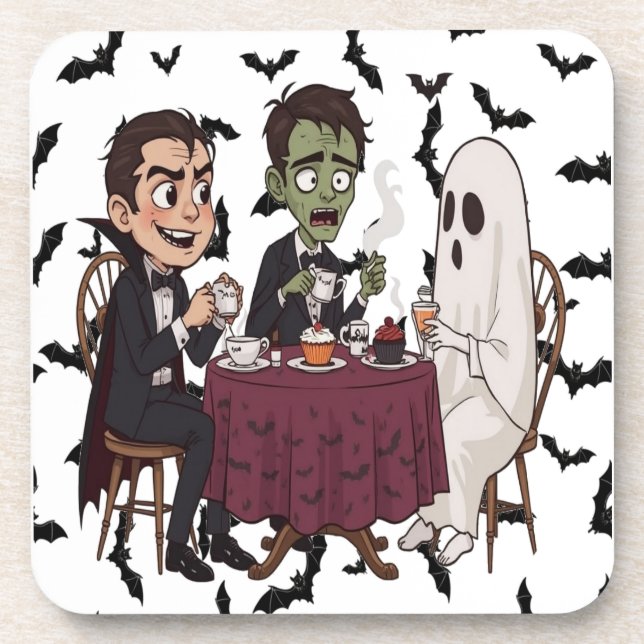 Monster's Sweet Fest Halloween Getränkeuntersetzer (Vorderseite)