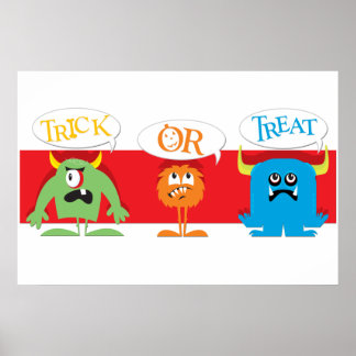 Monsters Trick-or-Leckerei-Poster Poster