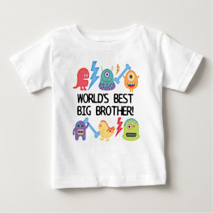 Monsters Weltbester Großbruder Baby T-shirt
